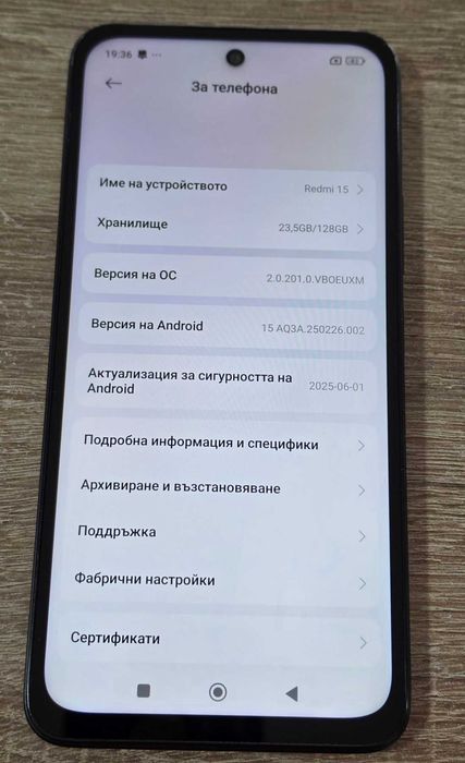 Xiaomi Redmi 15 5G 128GB 4GB RAM Dual
