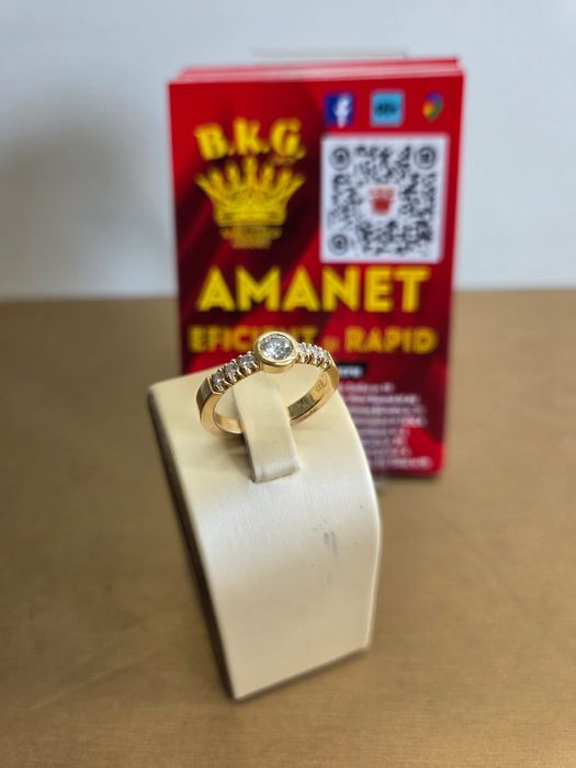 Inel din  aur de 14k cu briliante Amanet BKG
