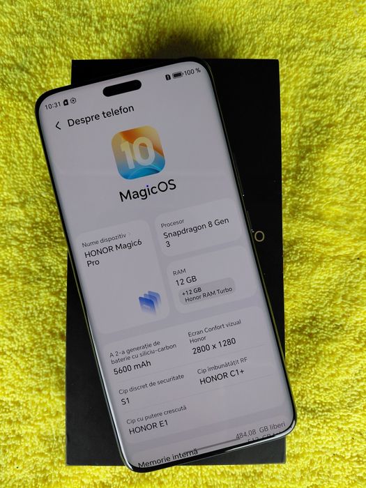 Vând/Schimb Honor Magic 6 Pro 5g Black Impecabil Dual Sim Fulbox Liber