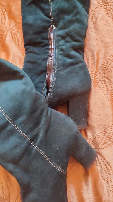 Кожаные сапоги осень/весна