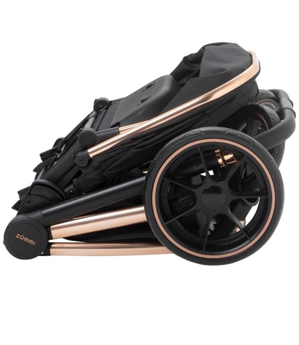 Комбинирана детска количка 3в1 Zummi - черно и златно