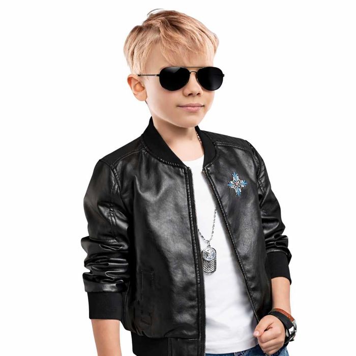 Кожаная куртка на мальчика