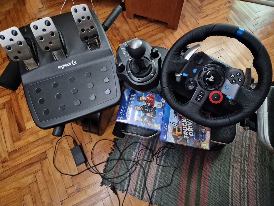 Волан Logitech Driving Force G29 и Скоростен лост за волан shifter g29