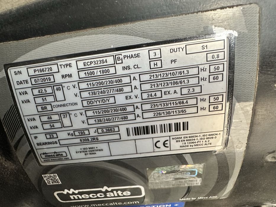 Generator JCB G36RS 36 kva AVR