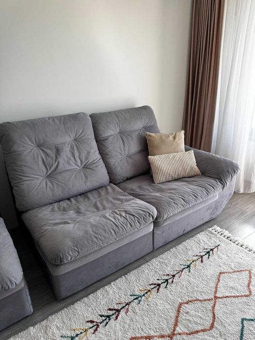 Canapea extensibilă premium – 3 m | Gri | Foarte bine întreținută