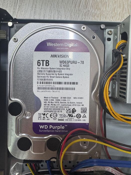 Жесткий диск Hikvision HDD Western Digital Purple WD63PURU -78 6 Тб