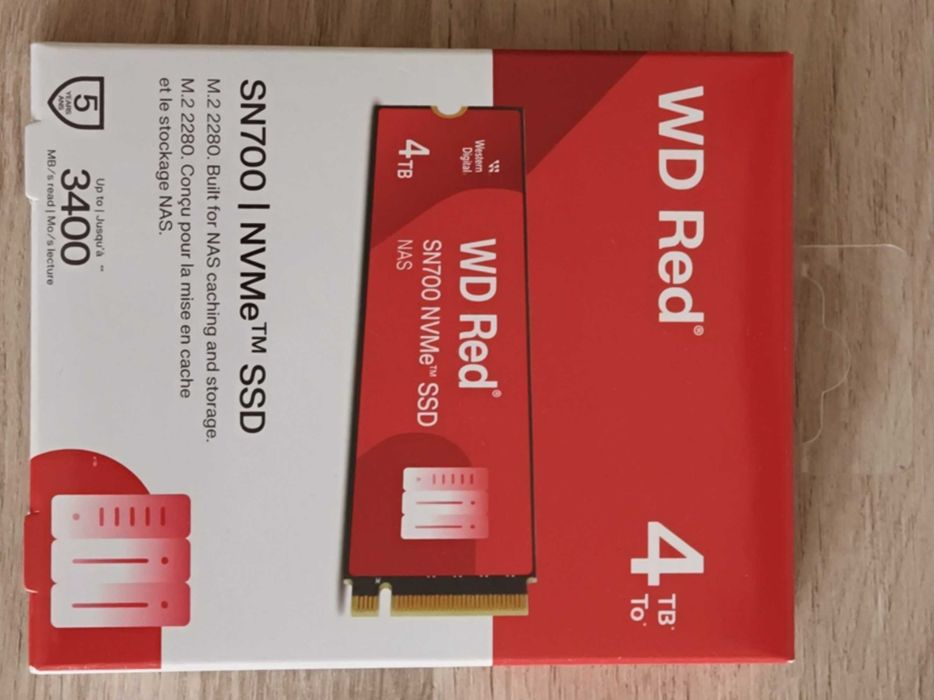 SSD WD RED SN700, 4TB, NVMe, M.2 - твърд диск НОВ Solid State Drive