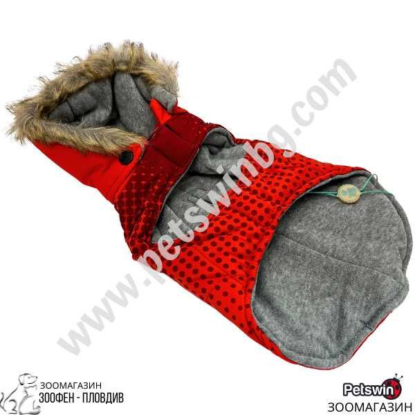 Яке за Куче/Коте - с Качулка - 7 размера - Red Dot - Червен - Freedog