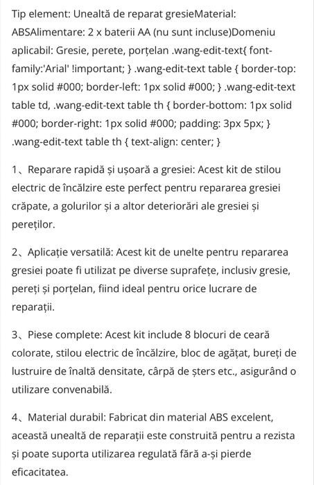 Set de reparare placi ceramice