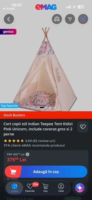 Cort teepee stare buna