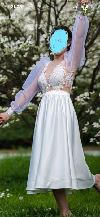 Rochie alba eleganta