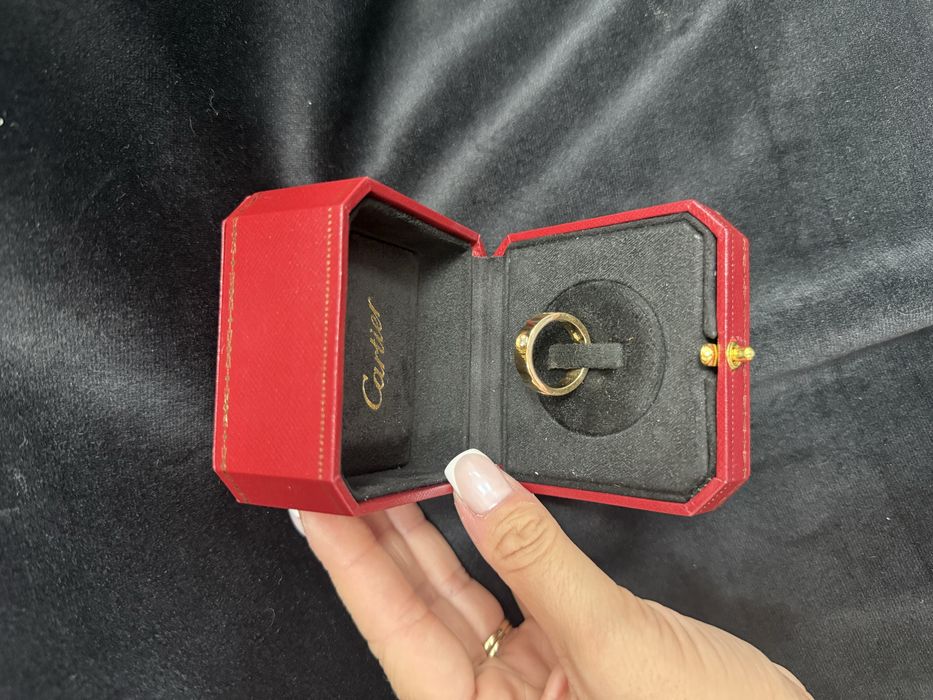 Inel Cartier aur 18k 3 Diamante