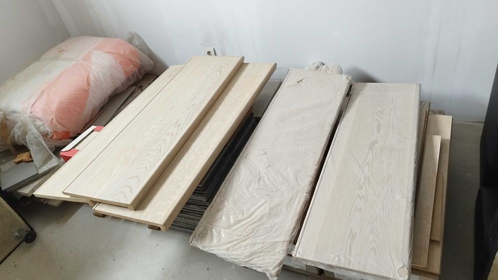 Дъбов плот - дъбови стъпала 5бр 118,5/ 34/ 2 избелен дъб