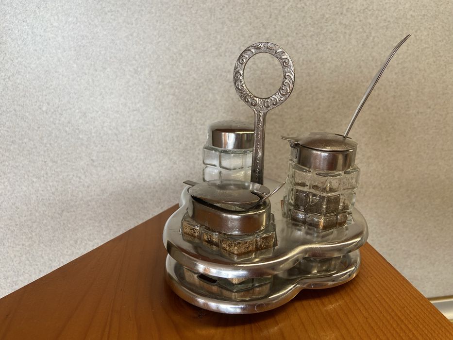 Винтидж сет за подправки, СССР, неръждаема стомана