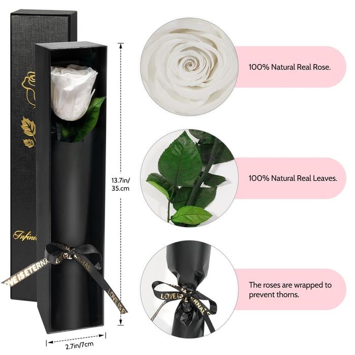 Cadou Yamonic Infinity Rose pentru femei – Alb, Nou, Sigilat