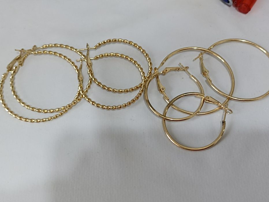 Серьги кольца новые