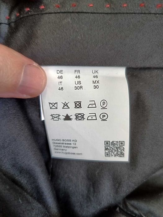 Pantaloni Hugo Boss Lenon Regular Fit Wool Blend Suit Trousers Size 46