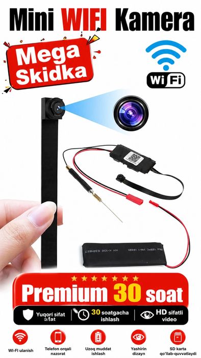 Wifi mini kamera 4k