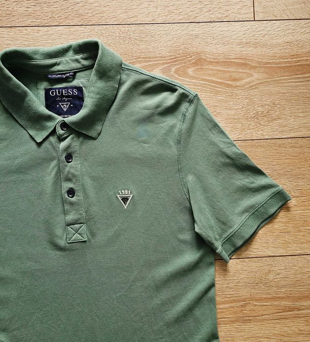 Tricou Polo GUESS verde – 100% Bumbac – Mărimea S