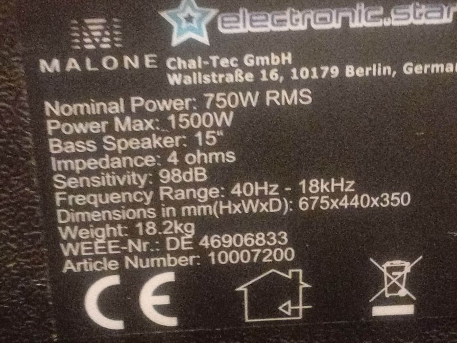 Vind boxa activa de 15 toli