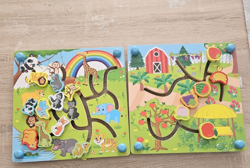 Puzzle labirint cu 2 fete