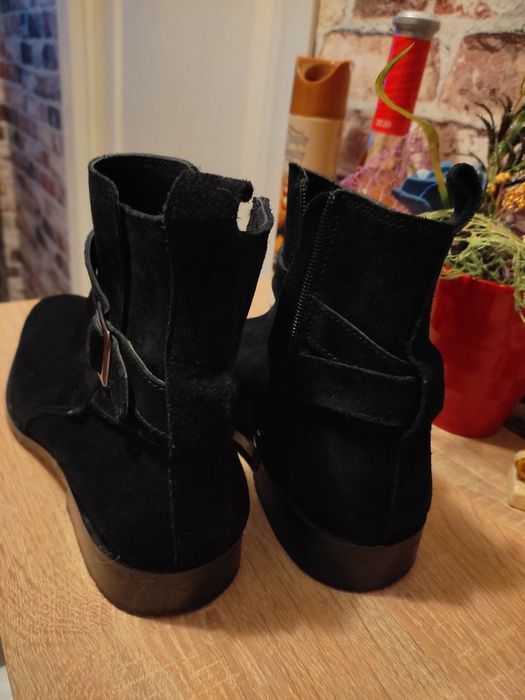 Мъжки велурени боти -Kiomi- естествена кожа и велур