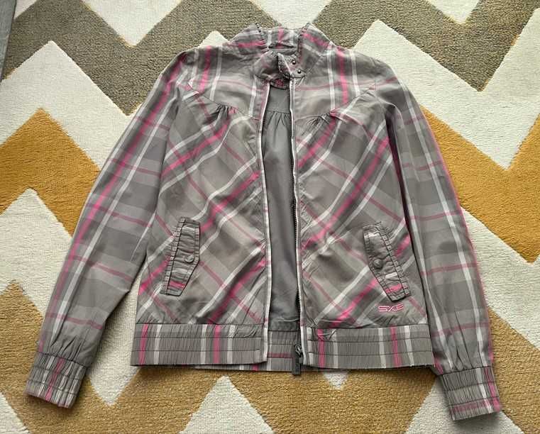 Vand geaca subtire Kenvelo gri-roz - potrivita XS-S