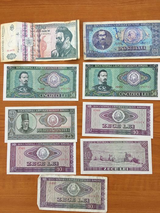 Bancnote vechi, 9 bucati