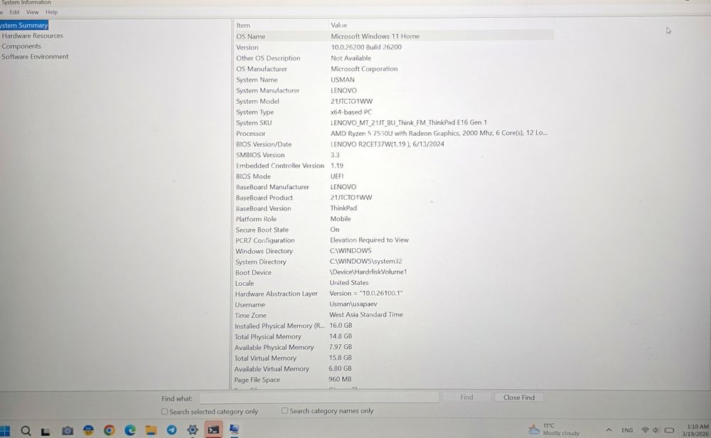 Lenovo ThinkPad E16 Gen 1