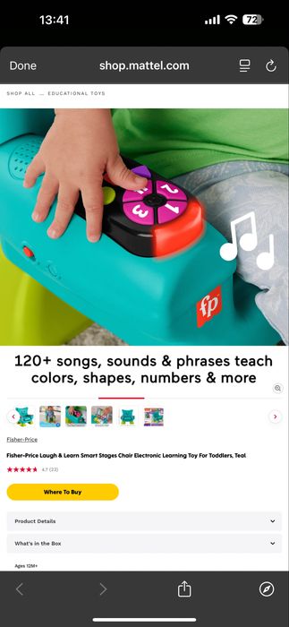 Детский интерактивный стульчик.