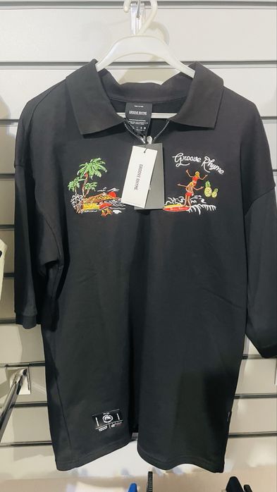 Черная кофта-поло