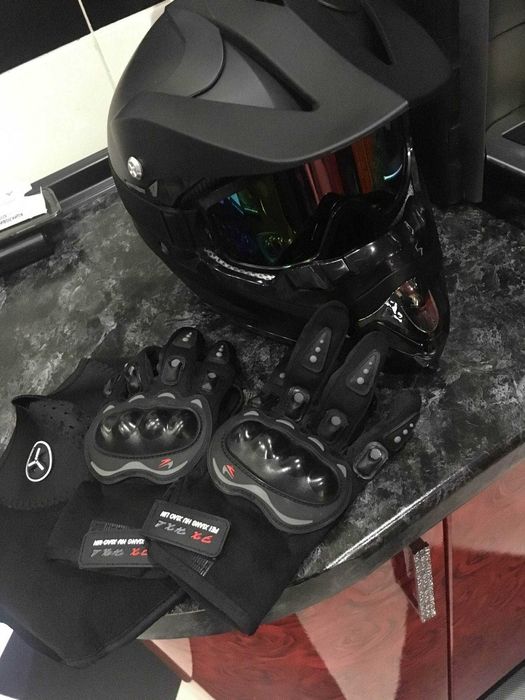 Casca moto/enduro/atv  +Ochelari+Manusi+Cagula
