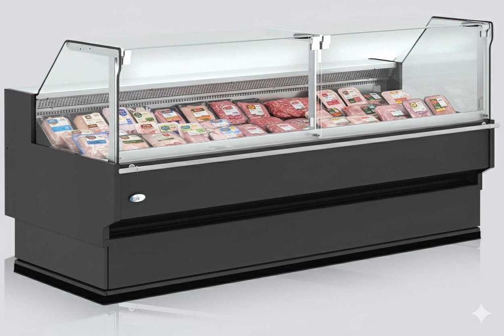 Щандова хладилна витрина 1875мм с вграден агрегат и депо
