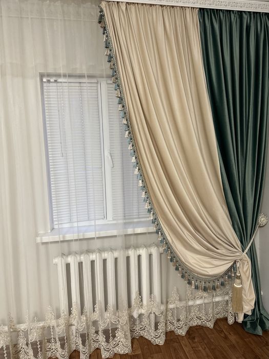 Продаётся тюль со шторами (комплект)