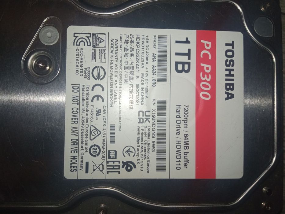 Жёсткий диск 1tb toshiba pc300