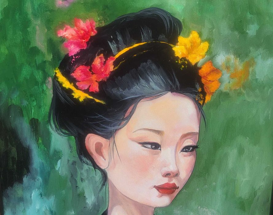 Pictura noua, tablou mare- o japoneza-SPIRIT NIPON, pictor roman