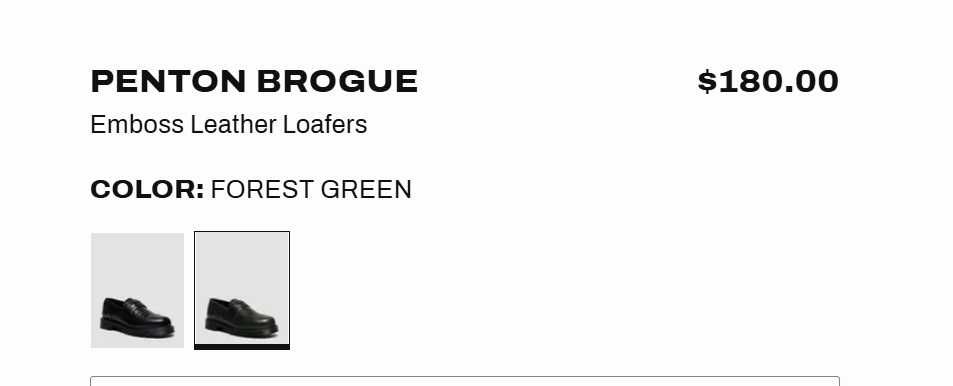 Dr. Martens Penton Brogue Emboss Leather Loafers