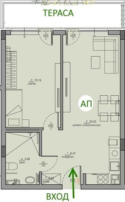 Продава се Двустаен апартамент в София, Малинова долина - 63 кв.м за 1095 €/кв.м - Снимка #8