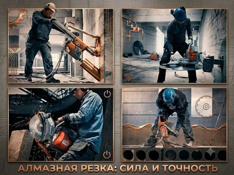 Алмазное бурение и резка бетона в Астане. Опыт 10 лет. Без выходных