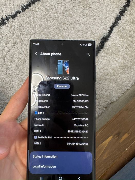 Vând Samsung S22 Ultra