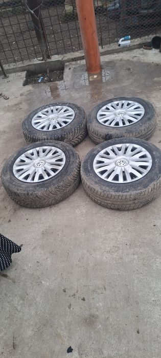 Vand set rotii vw Golf 6 cu jeante de tabla 195 65 15