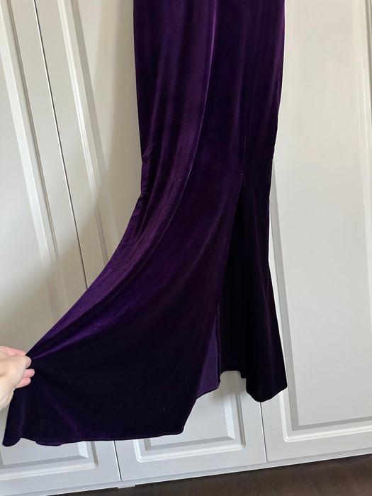 Rochie din catifea , de ocazie , lunga , eleganta , masura L / XL