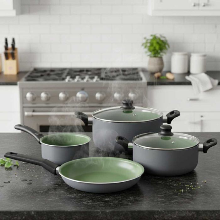 Комплект съдове Michelino Lara – 6 Части с незалепващо Pfluon покритие