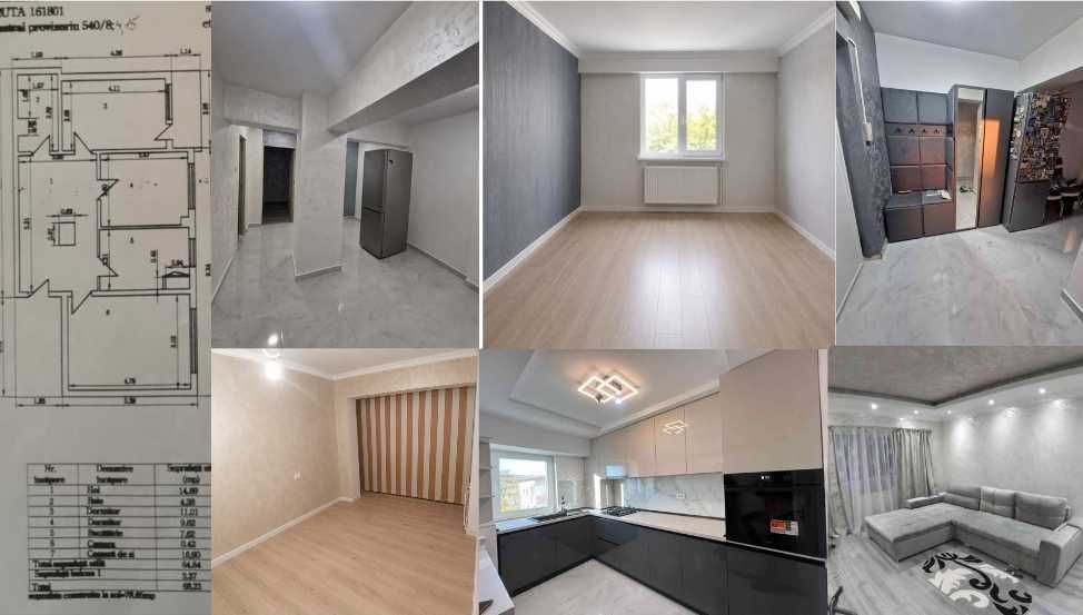 Vand apartament 3 camere Bârlad zona ultracentrala piață in spate la actual et4/4 70 m utitli se vinde partial mobiliat ..ac etc,95.000 eur