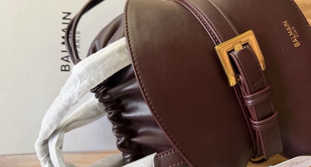 Женская сумка BALMAIN бургунди