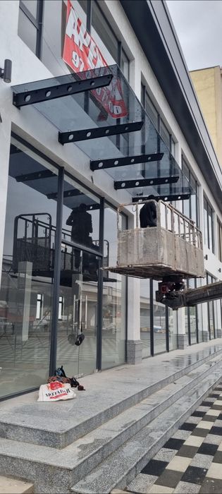 Стеклянный навес периллы душ кабины
