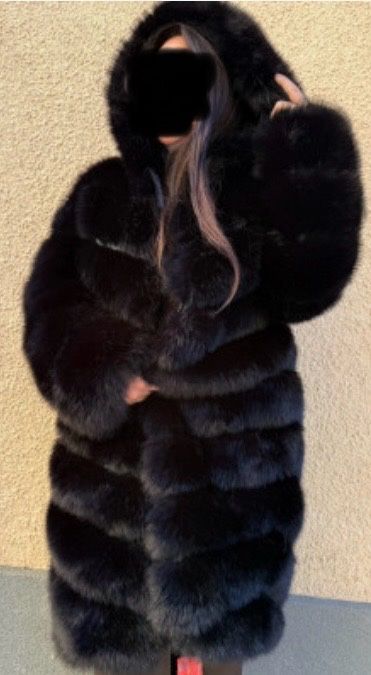 Vand haina blana lunga bust 105cm marime M/L 9straturi piele/blana