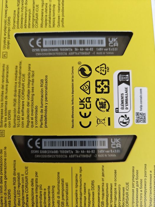 Corsair 32 gb DDR5 (6000Mhz , 7000Mhz )