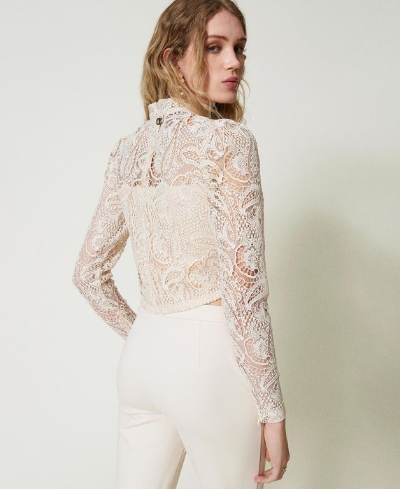 Блуза Twinset от дантела макраме,L/XL, подплатена, нова с етикет!
