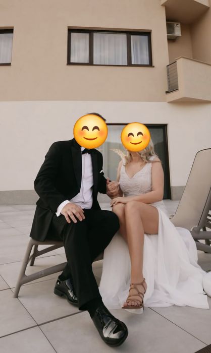 Rochie mireasa unicat perle si paiete